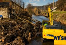 Intervenții pe râul Bârzava: un kilometru de albie reabilitat la Reșița